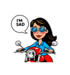 サングラス女子のバイクスタンプ！（個別スタンプ：2）