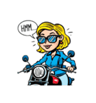 サングラス女子のバイクスタンプ！（個別スタンプ：3）