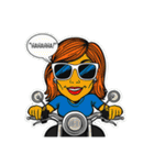 サングラス女子のバイクスタンプ！（個別スタンプ：6）