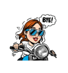 サングラス女子のバイクスタンプ！（個別スタンプ：7）