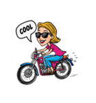 サングラス女子のバイクスタンプ！（個別スタンプ：9）