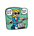 サングラス女子のバイクスタンプ！（個別スタンプ：10）