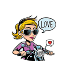 サングラス女子のバイクスタンプ！（個別スタンプ：11）