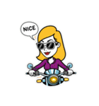 サングラス女子のバイクスタンプ！（個別スタンプ：12）