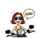 サングラス女子のバイクスタンプ！（個別スタンプ：13）