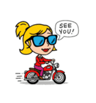 サングラス女子のバイクスタンプ！（個別スタンプ：15）