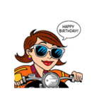 サングラス女子のバイクスタンプ！（個別スタンプ：16）
