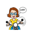 サングラス女子のバイクスタンプ！（個別スタンプ：17）