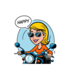 サングラス女子のバイクスタンプ！（個別スタンプ：18）