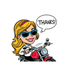 サングラス女子のバイクスタンプ！（個別スタンプ：19）