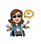 サングラス女子のバイクスタンプ！（個別スタンプ：21）