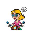 サングラス女子のバイクスタンプ！（個別スタンプ：22）
