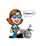 サングラス女子のバイクスタンプ！（個別スタンプ：23）
