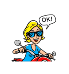 サングラス女子のバイクスタンプ！（個別スタンプ：24）