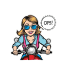 サングラス女子のバイクスタンプ！（個別スタンプ：25）