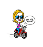 サングラス女子のバイクスタンプ！（個別スタンプ：26）
