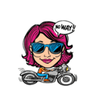 サングラス女子のバイクスタンプ！（個別スタンプ：28）