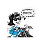 サングラス女子のバイクスタンプ！（個別スタンプ：30）
