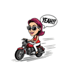 サングラス女子のバイクスタンプ！（個別スタンプ：32）