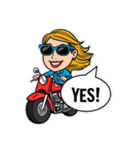 サングラス女子のバイクスタンプ！（個別スタンプ：33）