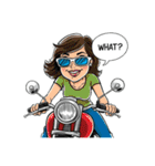 サングラス女子のバイクスタンプ！（個別スタンプ：34）