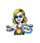 サングラス女子のバイクスタンプ！（個別スタンプ：36）