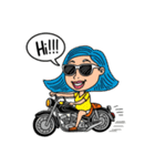 サングラス女子のバイクスタンプ！（個別スタンプ：37）