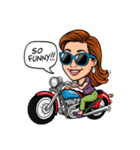 サングラス女子のバイクスタンプ！（個別スタンプ：38）