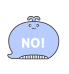 NEWくじらくん吹き出し白文字家族用002（個別スタンプ：4）