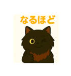 ✴︎長毛黒猫の日常用語スタンプ✴︎（個別スタンプ：17）