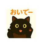 ✴︎長毛黒猫の日常用語スタンプ✴︎（個別スタンプ：34）