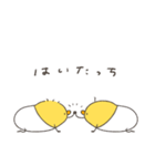 へんてこなべびぴよ双子（個別スタンプ：8）