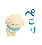 夏★大きい文字★白わんこ（個別スタンプ：16）