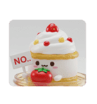 トマトホイップクリームケーキちゃん(四角)（個別スタンプ：2）