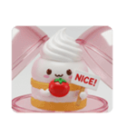 トマトホイップクリームケーキちゃん(四角)（個別スタンプ：3）