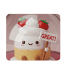 トマトホイップクリームケーキちゃん(四角)（個別スタンプ：5）