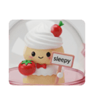 トマトホイップクリームケーキちゃん(四角)（個別スタンプ：7）