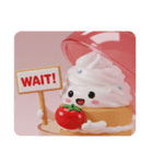 トマトホイップクリームケーキちゃん(四角)（個別スタンプ：8）