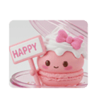 ホイップクリームマカロンちゃん(四角型)（個別スタンプ：1）