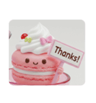 ホイップクリームマカロンちゃん(四角型)（個別スタンプ：2）