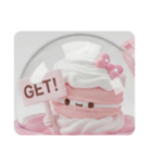ホイップクリームマカロンちゃん(四角型)（個別スタンプ：3）