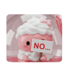 ホイップクリームマカロンちゃん(四角型)（個別スタンプ：8）