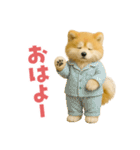 毎日つかえる♡もふもふ秋田犬ハロの日常（個別スタンプ：1）