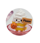 バスケケーキちゃん(丸型)（個別スタンプ：1）