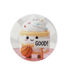 バスケケーキちゃん(丸型)（個別スタンプ：3）