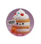 バスケケーキちゃん(丸型)（個別スタンプ：8）
