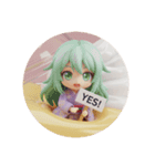 プリンに入ったみなみちゃん(丸型)（個別スタンプ：1）