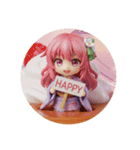 プリンに入ったみなみちゃん(丸型)（個別スタンプ：5）
