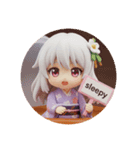 プリンに入ったみなみちゃん(丸型)（個別スタンプ：7）
