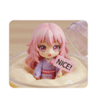 プリンに入ったみなみちゃん(四角型)（個別スタンプ：2）
